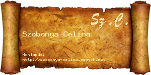 Szobonya Celina névjegykártya